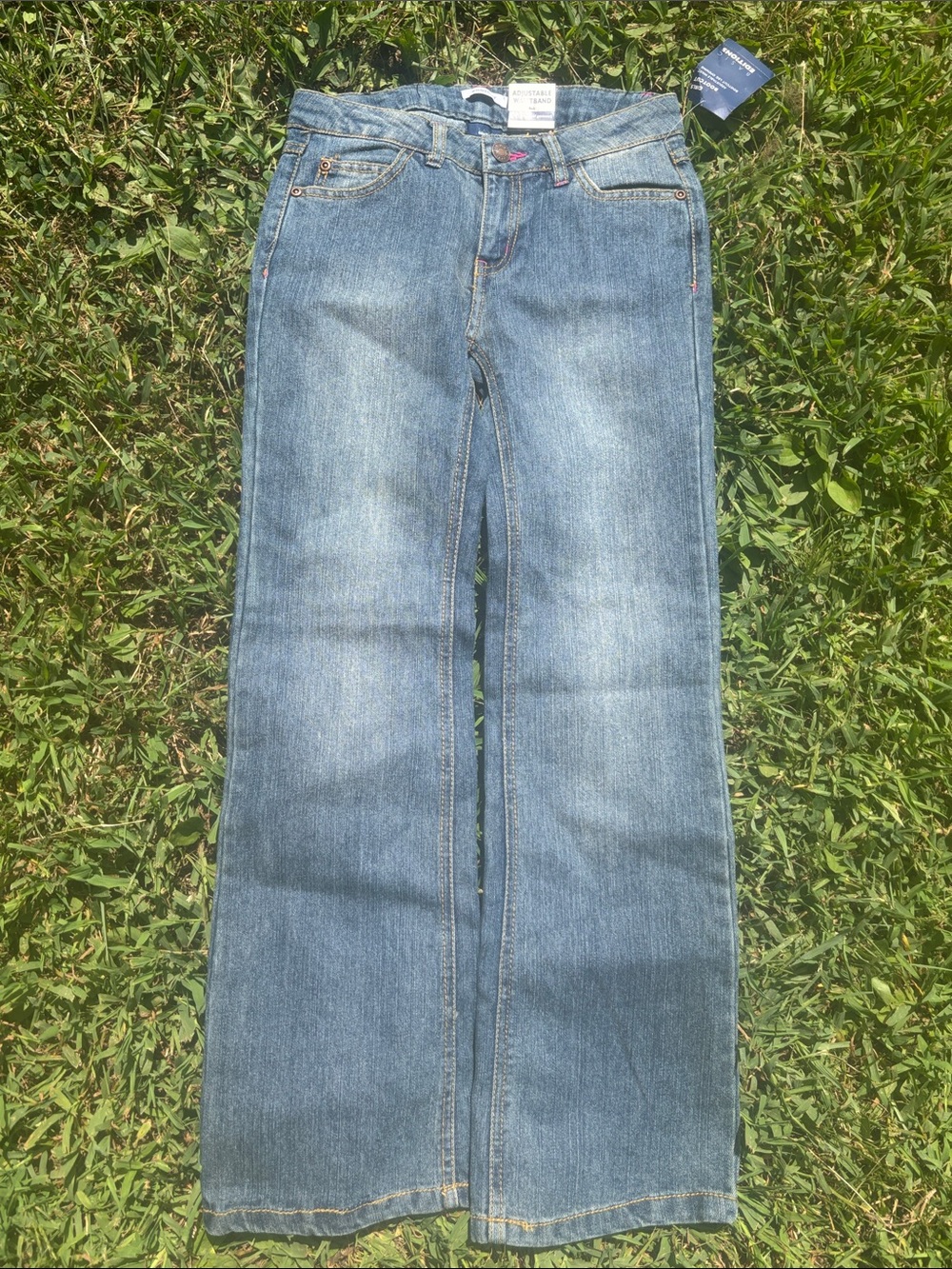Basic Editions Women's Light Blue Wide Leg Jeans